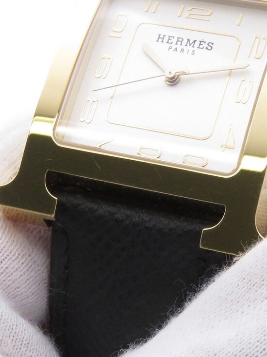 Hermes Watch GM Epsom Black Silver Dial Quartz main image 4